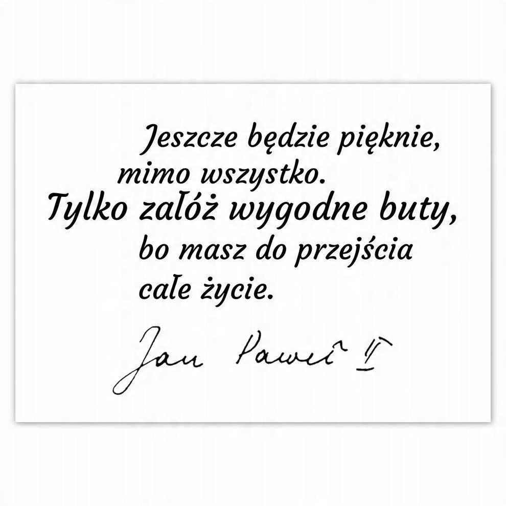 

Plakat 70x50 Cytaty Jan Paweł 2 Drugi