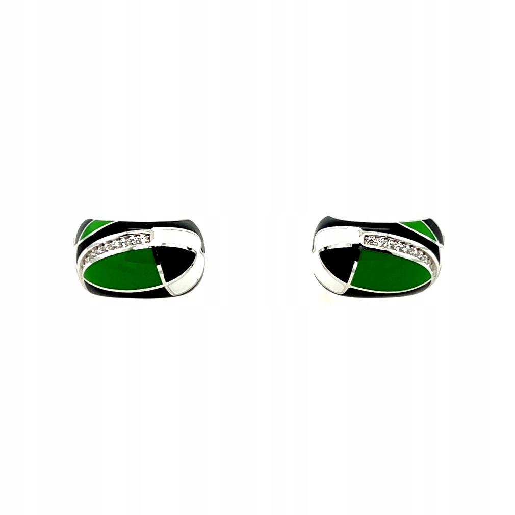 Náušnice s geometrickými vzory a smaltem