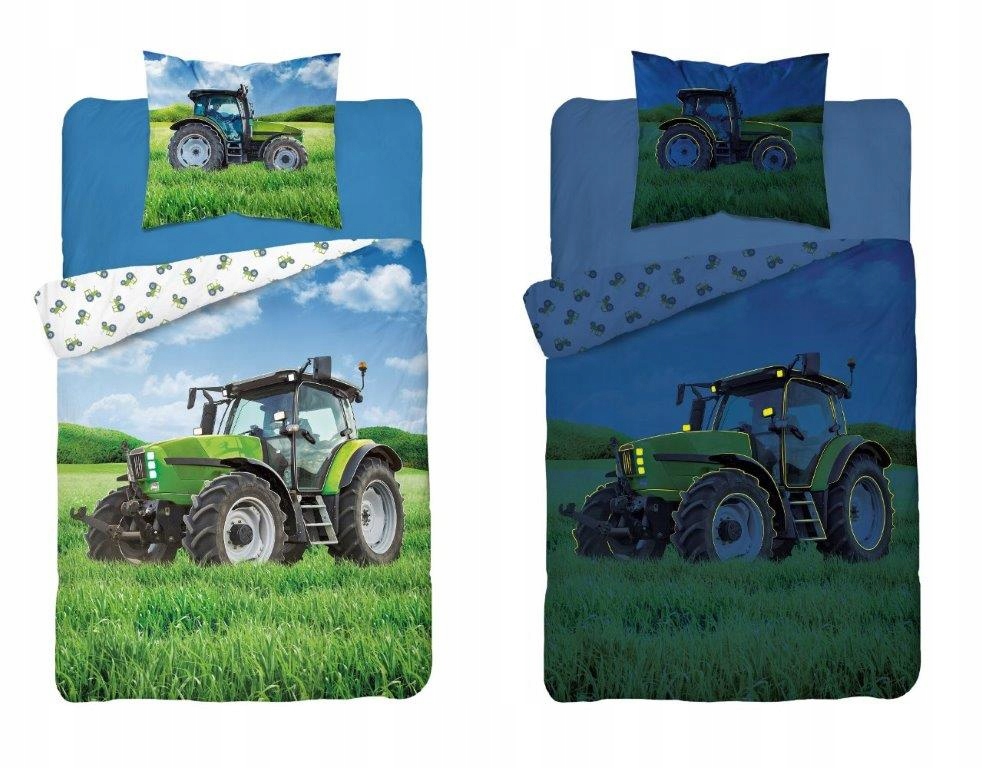 

Pościel 140x200 Świecąca W Ciemności Traktor 04