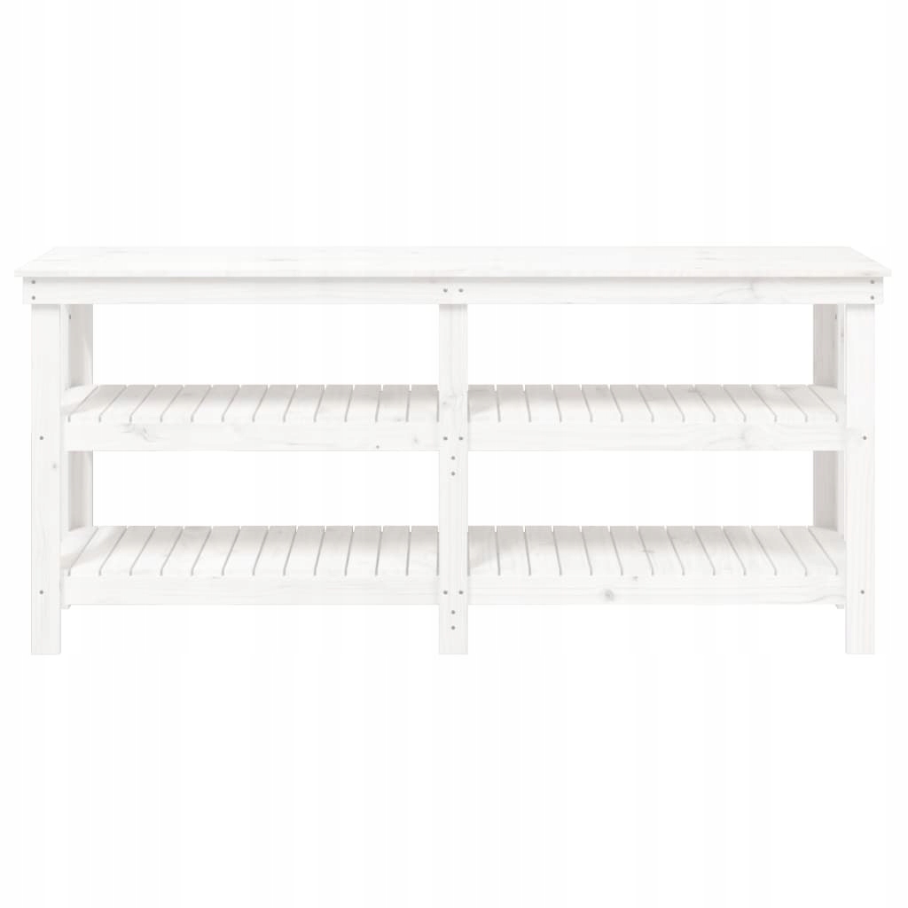 Stolik roboczy, biały, 181x50x80 cm, lite drewno s Kod producenta 8720845641801