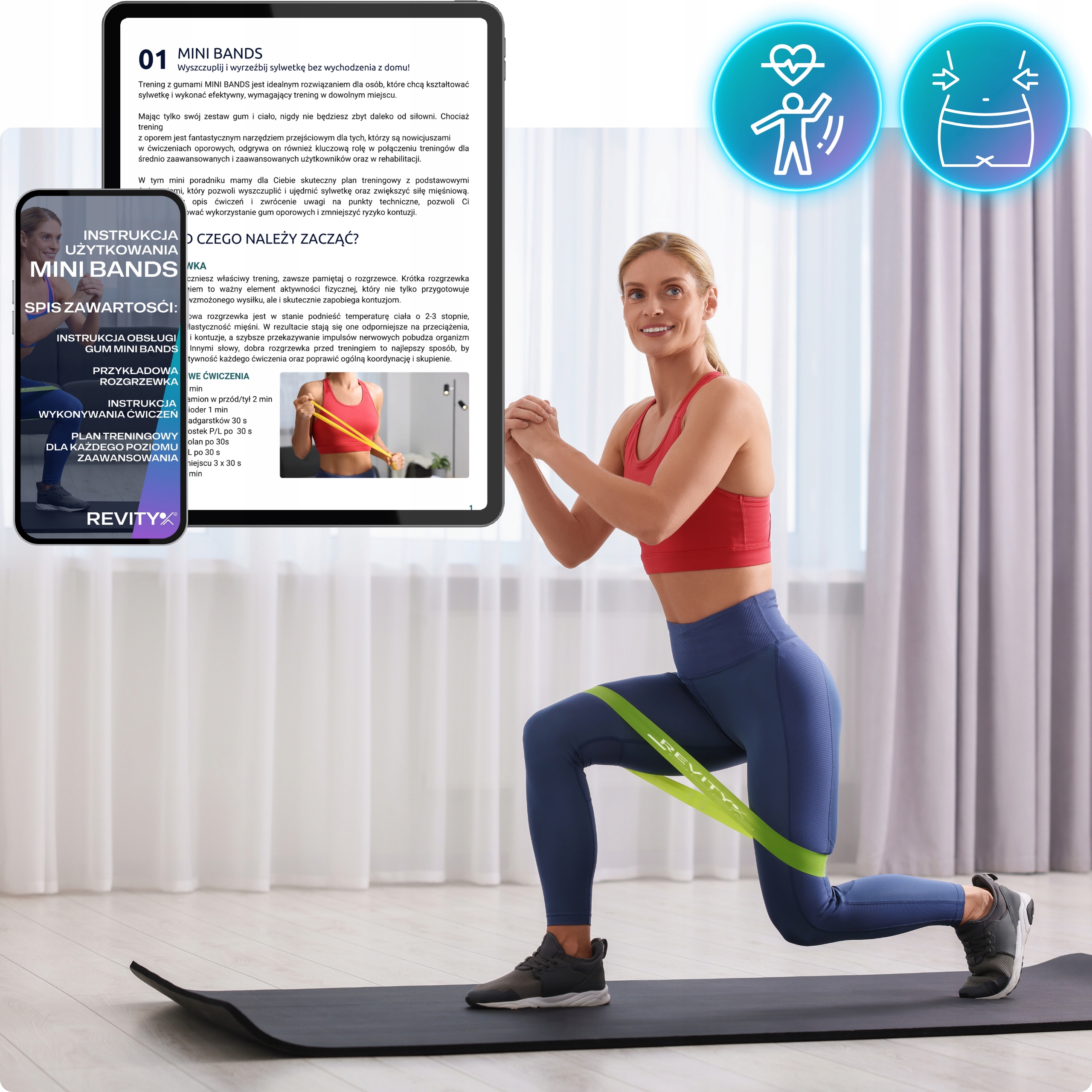 GUMY DO ĆWICZEŃ MINI BAND ZESTAW 5 GUM LATEKSOWYCH OPOROWE TAŚMY FITNESS Rodzaj guma