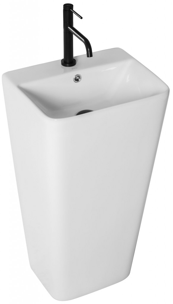 Voľne stojaca keramická umývadlová miska Aris 44x37,5 biela (REA-U5637) /po/