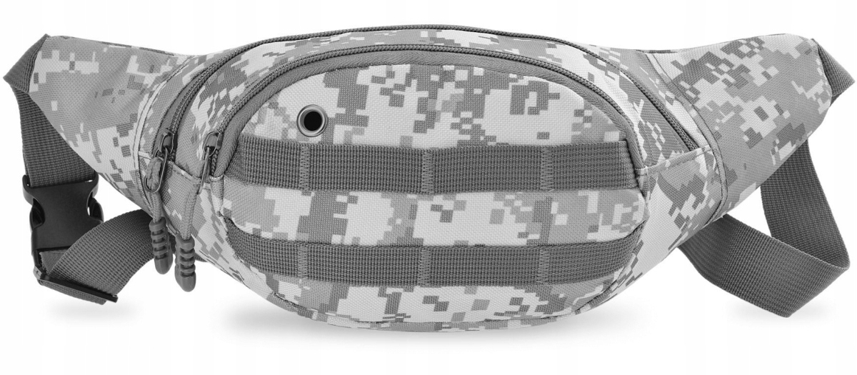 

Saszetka Męska Pojemna Nerka Biodrówka Wzór Moro