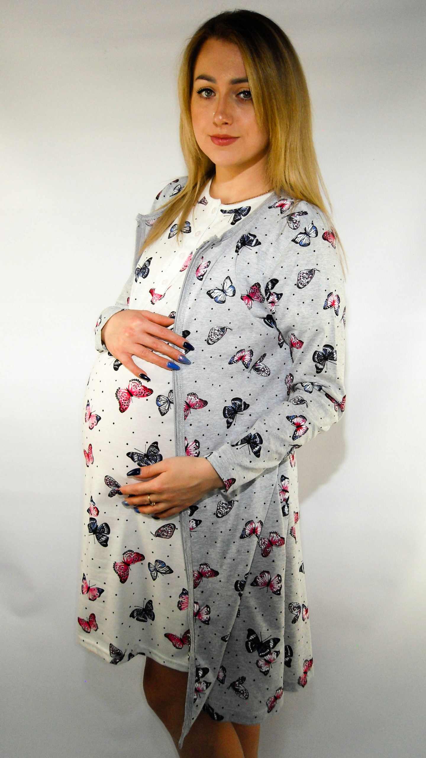 ZESTAW KOSZULA I SZLAFROK DO SZPITALA PORODU LUX M Płeć kobieta