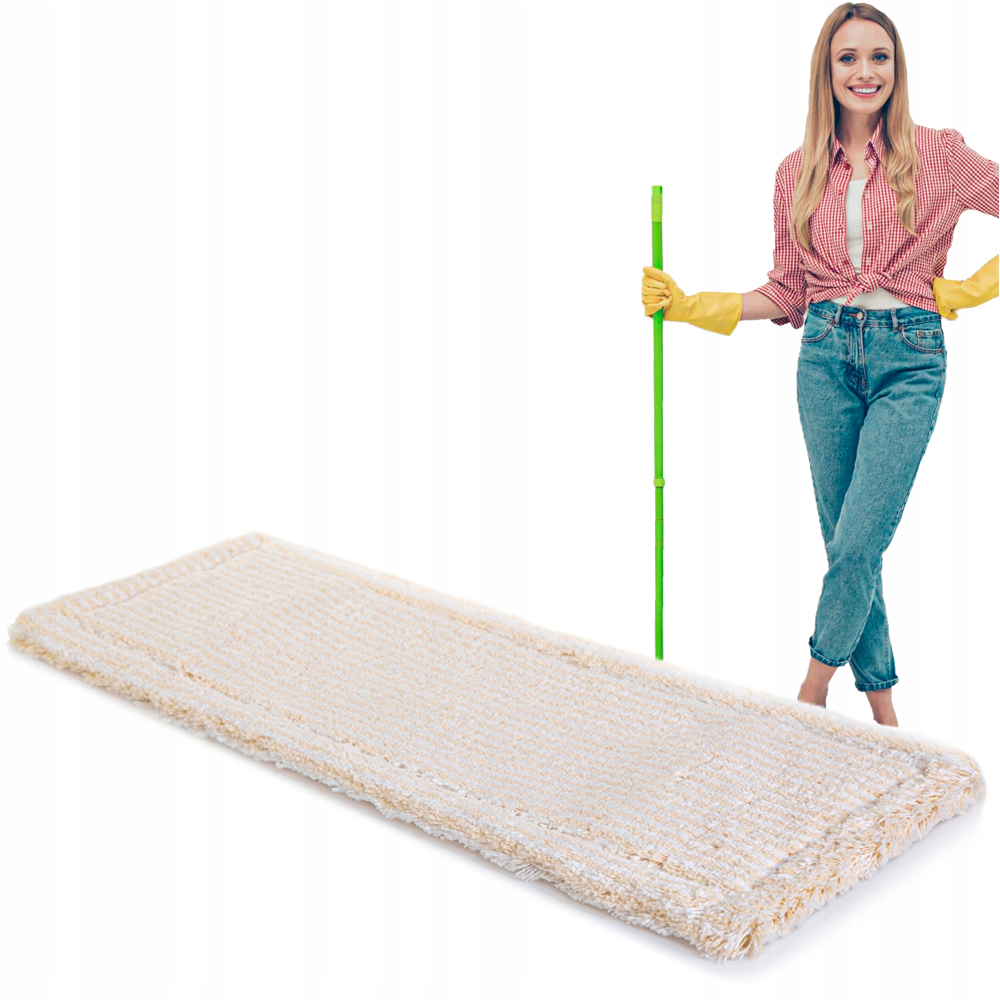 Levně Mop Polštář polštář Univerzální Béžový pro úklid Bez Chemie Raypath