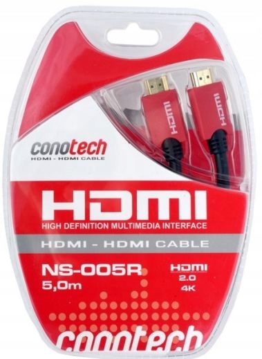 Kabel Przewód HDMI - HDMI 5m Full HD 4K High Speed