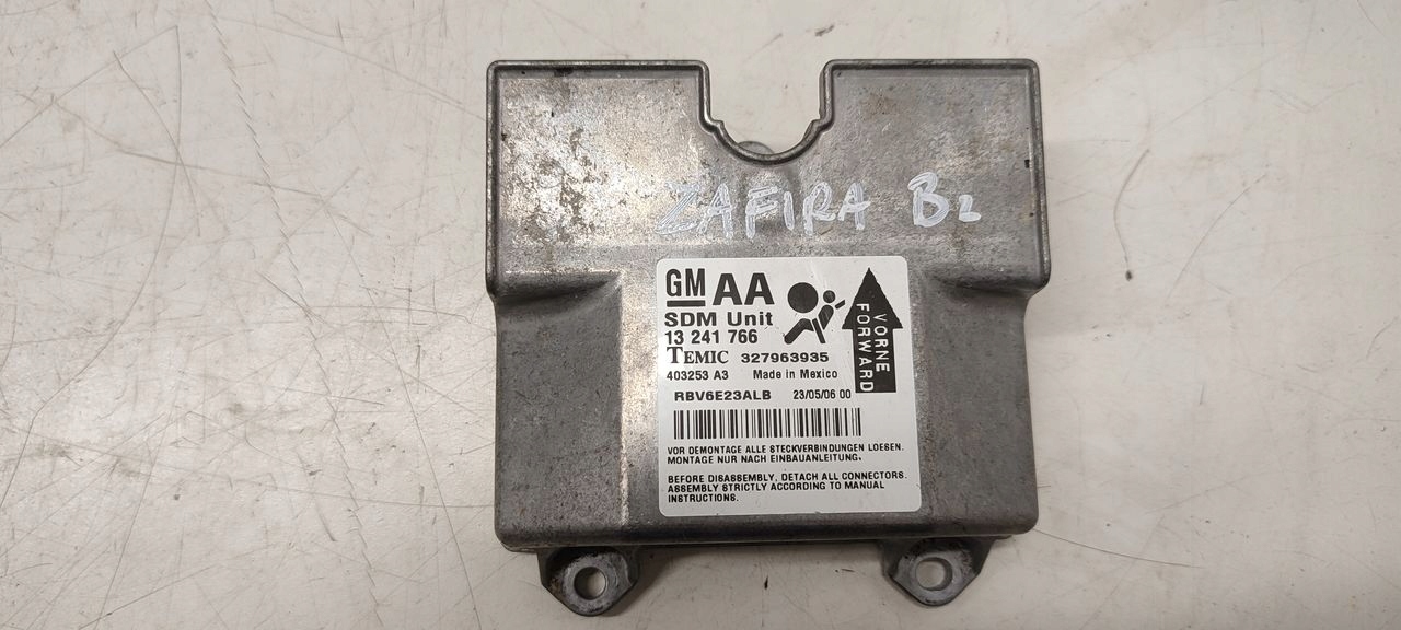 dashboard console tension belts Opel Zafira B 1,8