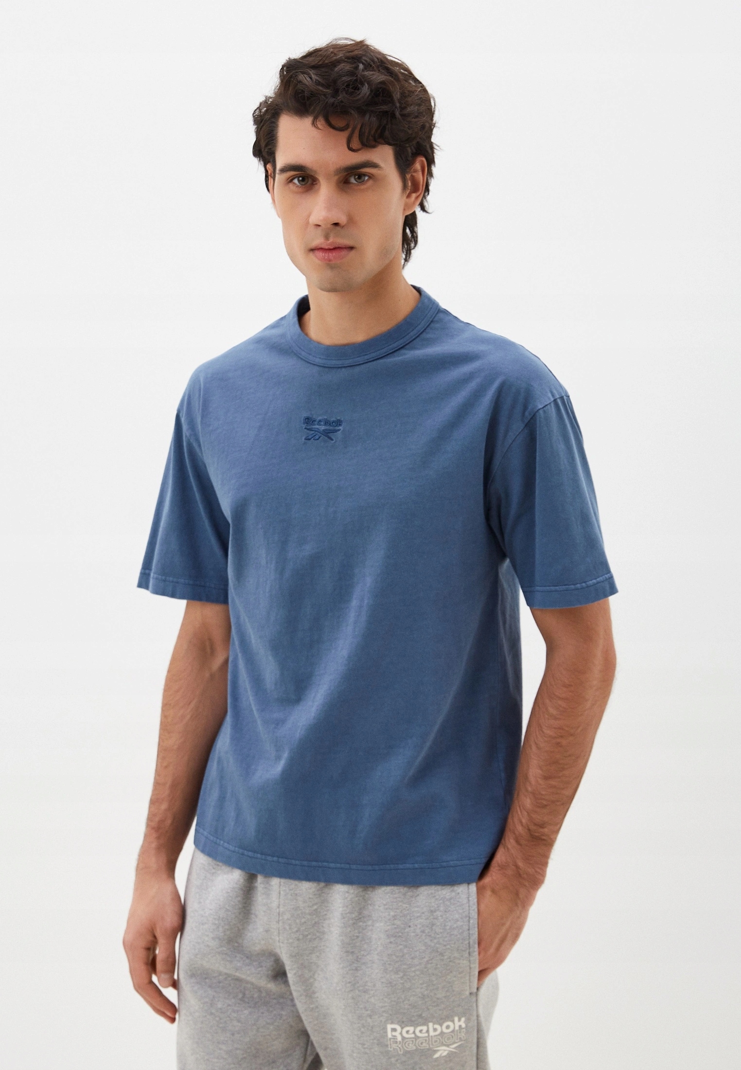 Reebok tričko pánské modré bavlněné malé logo 100075632 vel. L