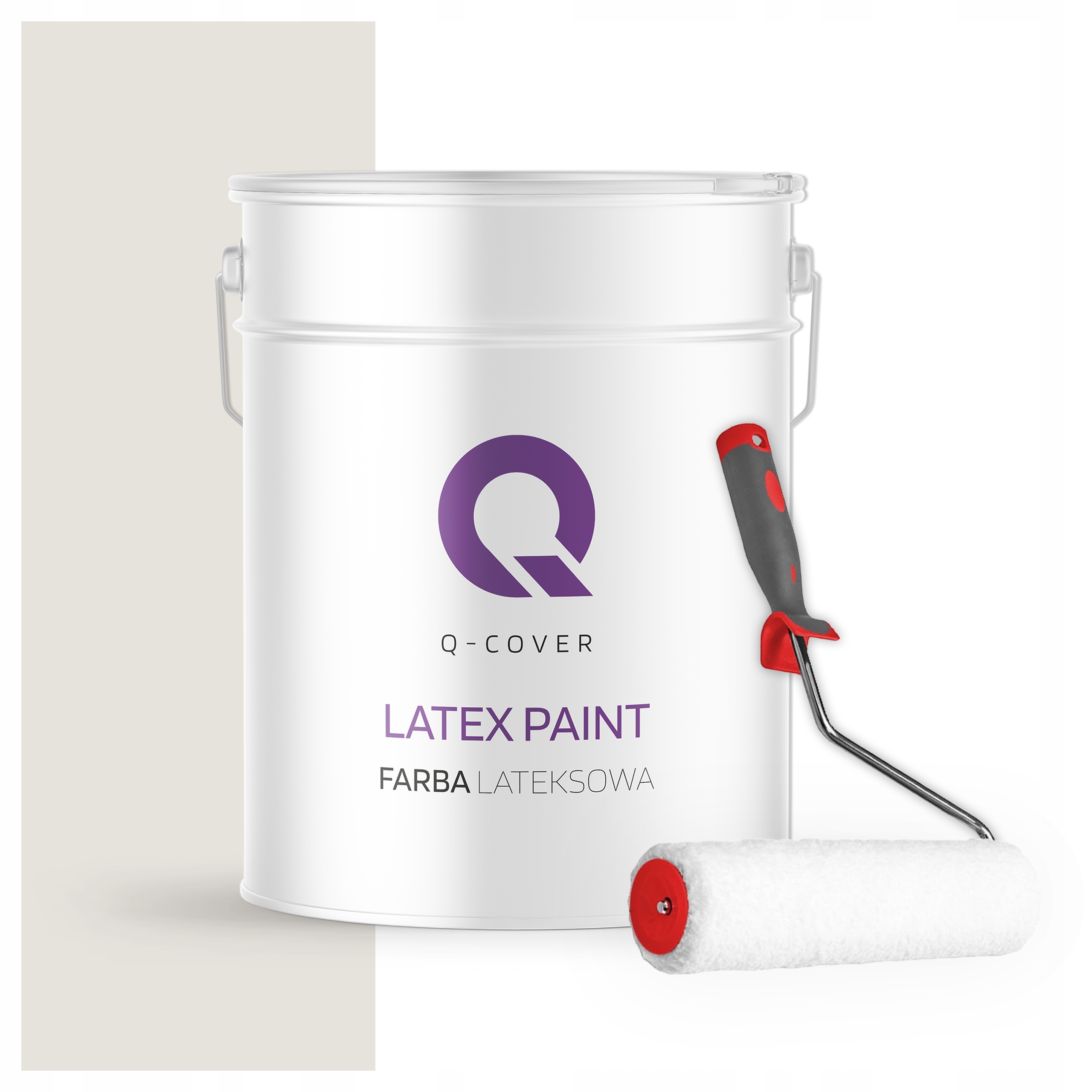 Latexová farba na steny stropov Hlboký mat 10L Biela Šedá H1276 valček