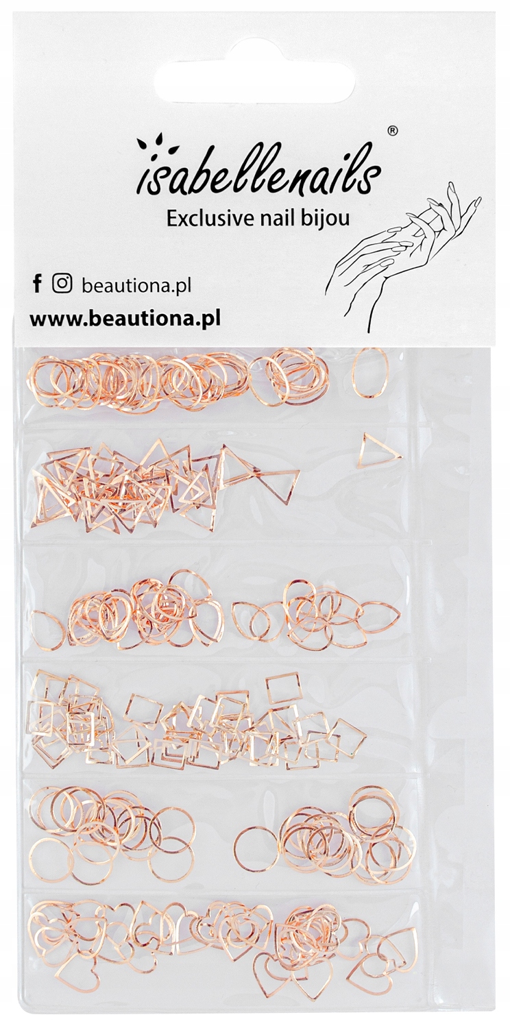 

Geometryczne Ozdoby Do Paznokci Złote 200 Szt.