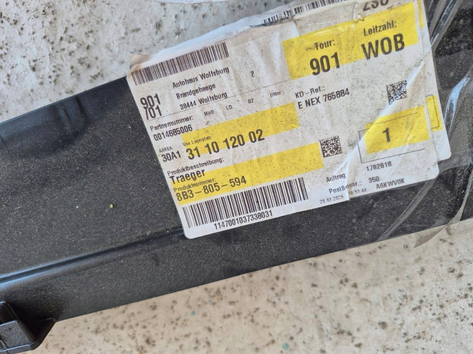 AUDI A5 8B3 24- front body wall front pillar iron 8B3805594