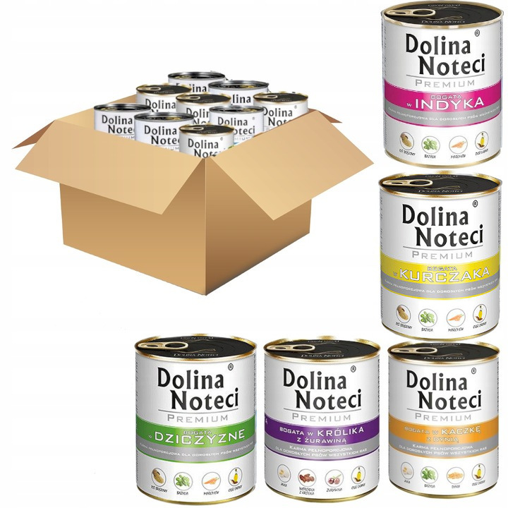 Dolina Noteci Premium MIX 5 příchutí vlhké krmivo pro psy 10x800 g