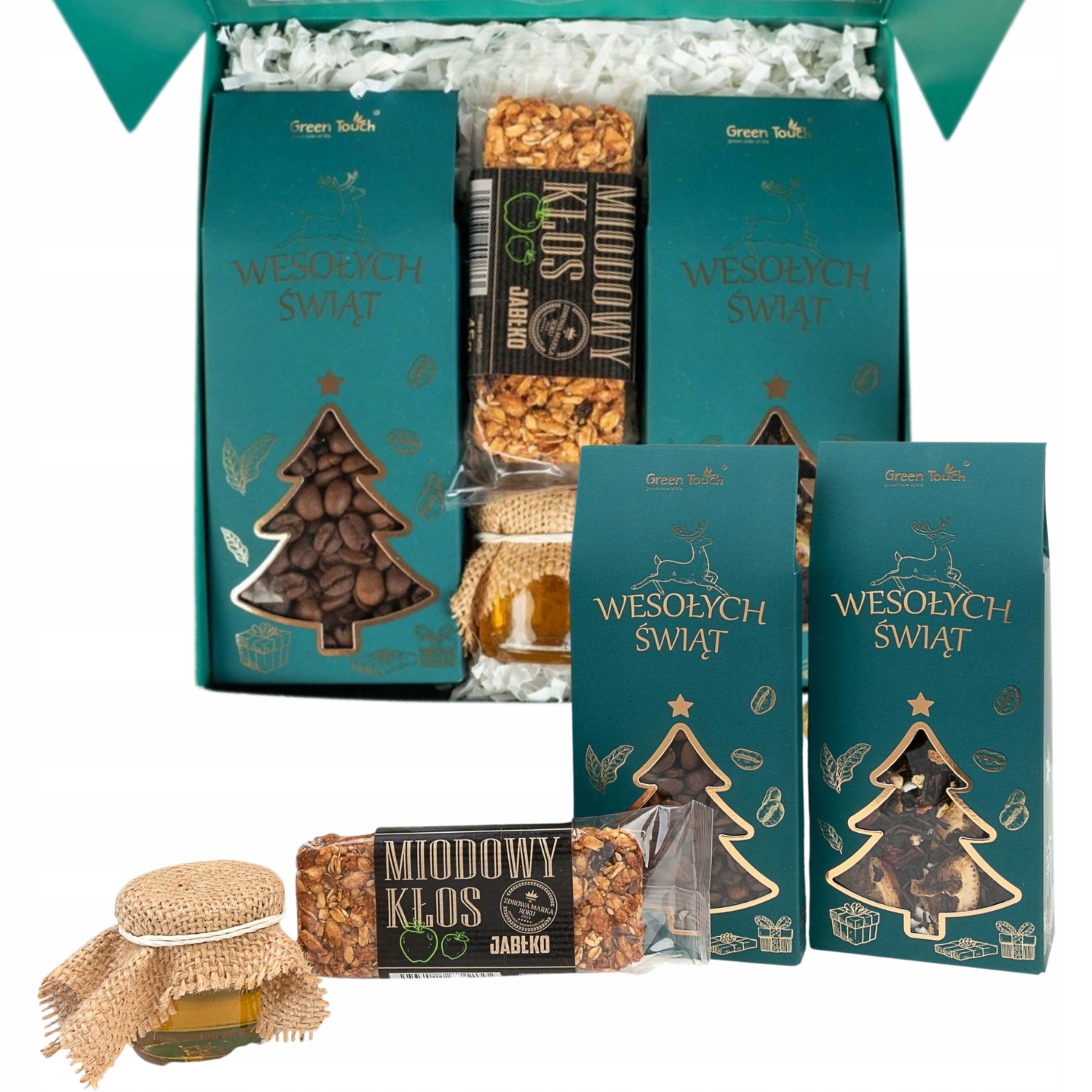 Levně Dárek Vánoční Dárek K Vánocům Sada Čaj Sladkosti Premium Box