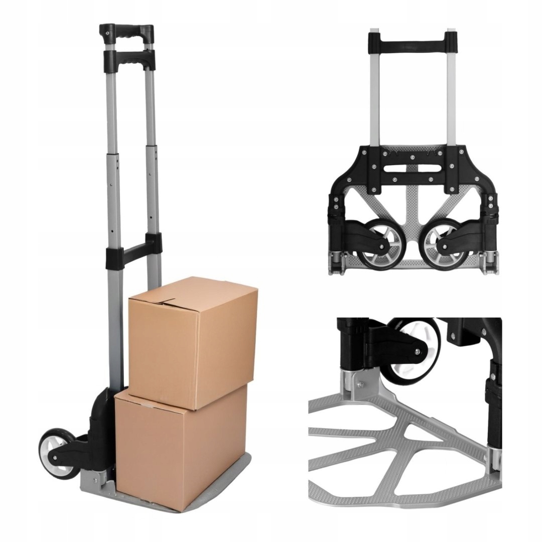 Dvoukolový skladový vozík skládací ruční mlynář 75 kg Bauer