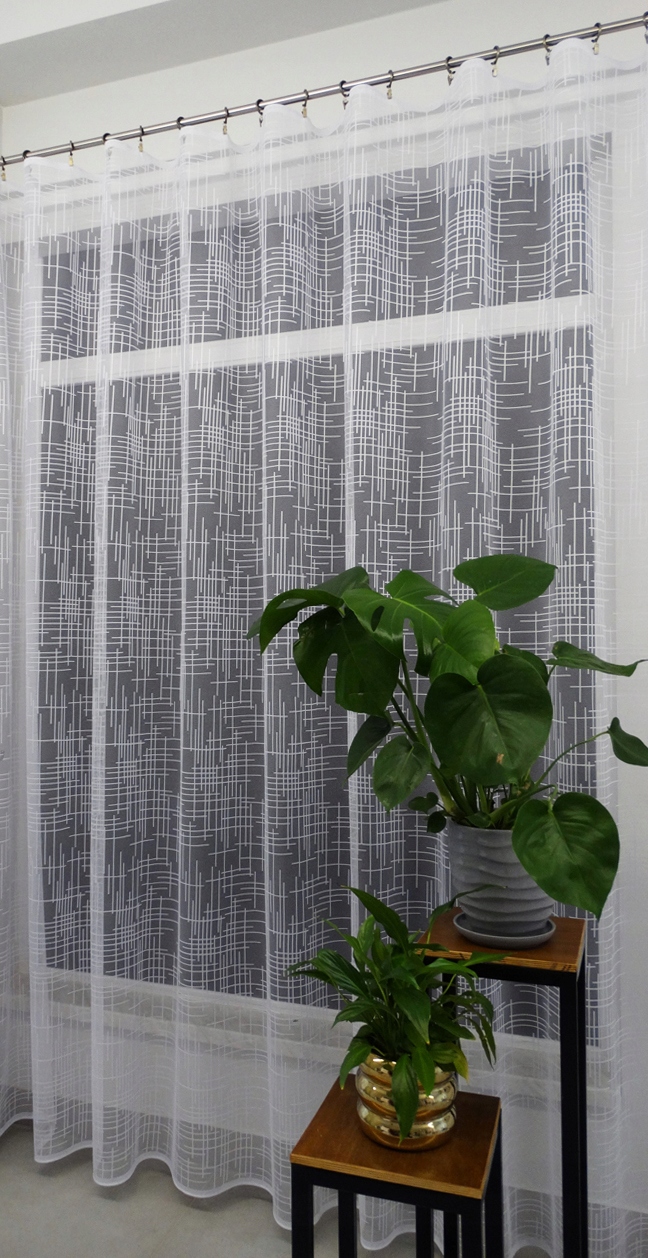 Mg Záclona 35941 Bílá 350x250 cm s olověnkou, hotová s páskou M