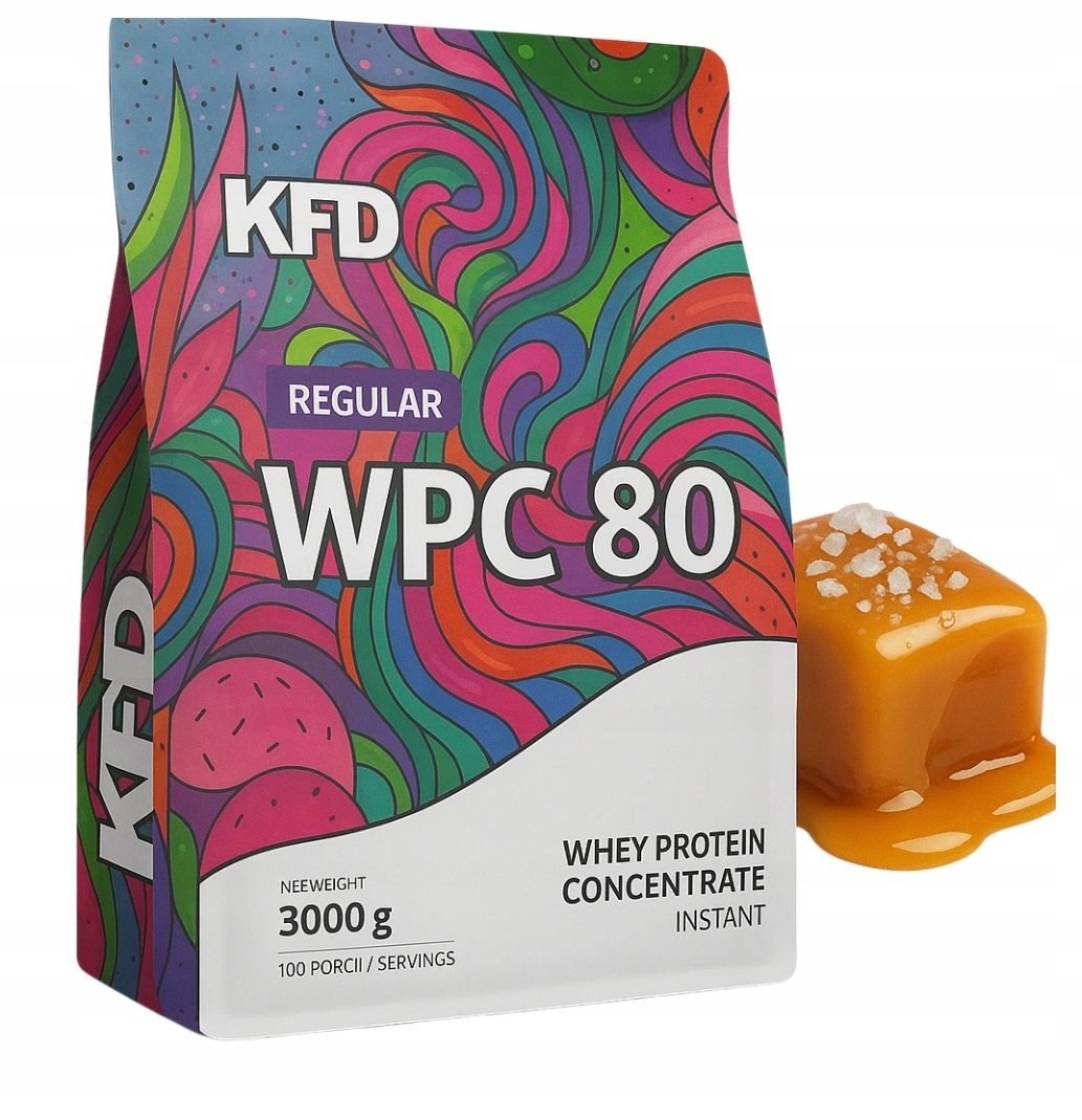 Protein syrovátkový koncentrát Wpc Kfd prášek 3000 g Slaný Karamel
