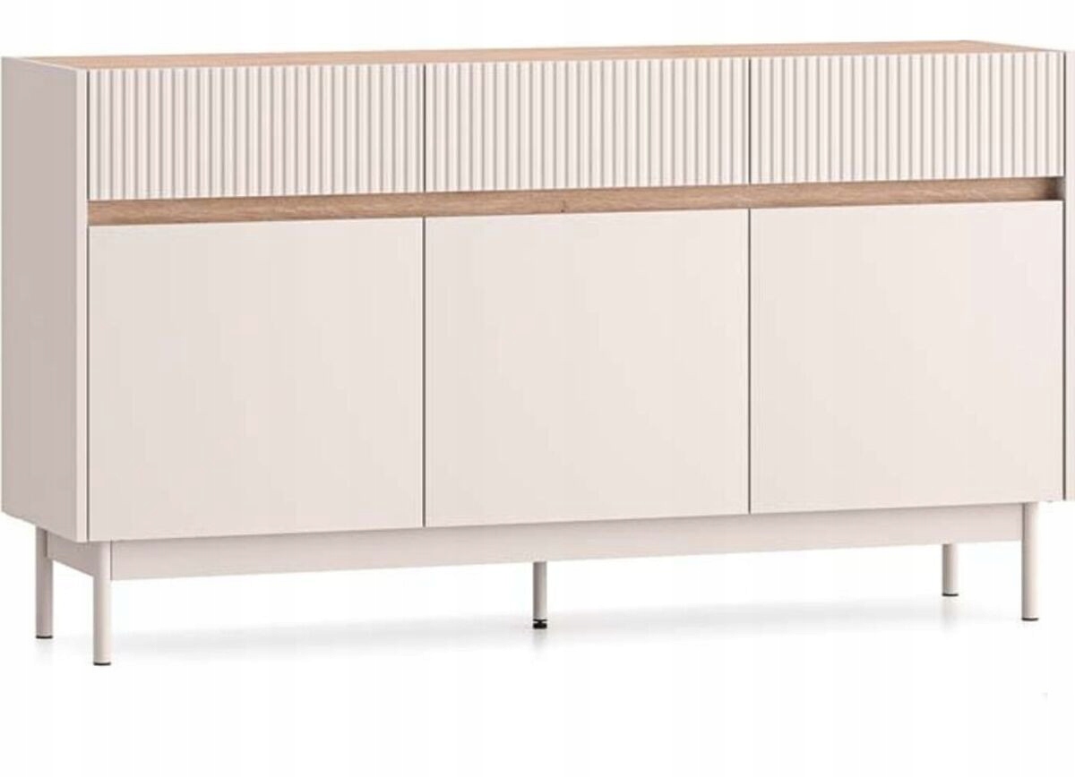 Komoda S Zásuvkami A Rýhováním Do Obývacího Pokoje Nalia Konsimo 154x85x40 CM.