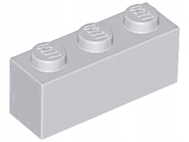 

Lego 3622 klocek brick 1x3 j.szary 1 szt Lbg Nowy