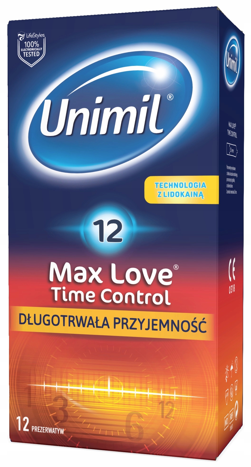 

Unimil Max Love Prezerwatywy Przedłużające 12 szt.