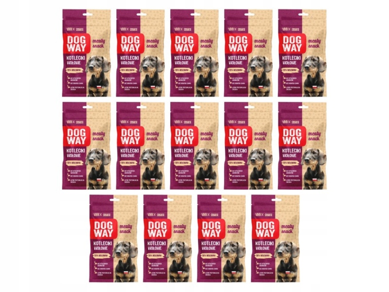 Przysmak dla psa Dogway Meaty Snack Kotleciki wołowe 14 x 60 g