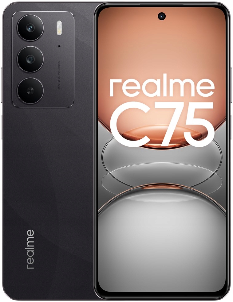 Smartfon realme C75 8/256GB 6,72" 90Hz Usb-c 5828mAh Aparat 50Mpx Czarny