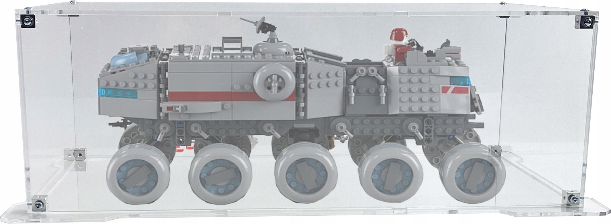 Vitrína s podstavcem Drewlandia pro stavebnici Lego 75413 Tank republiky
