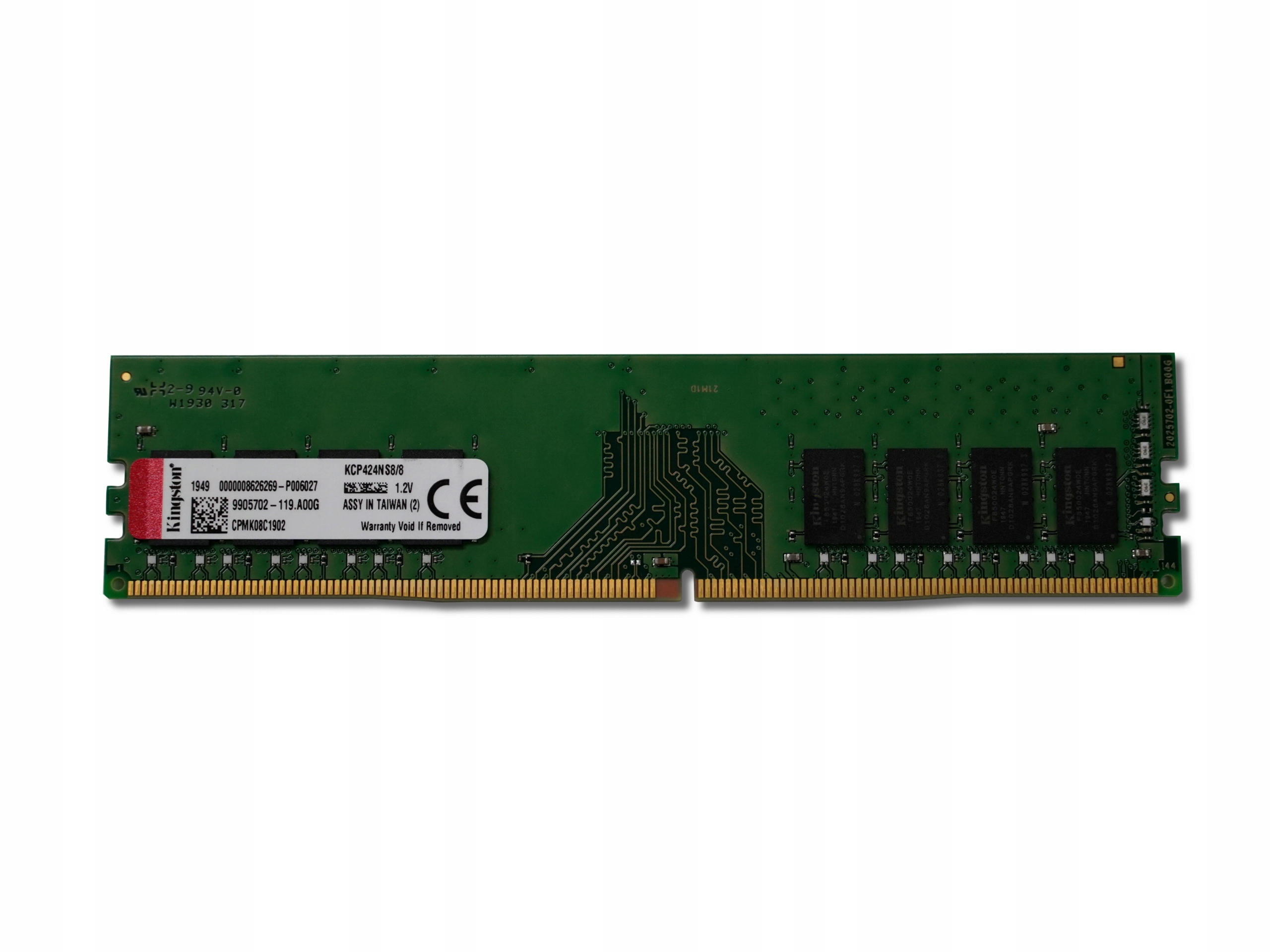 Pamięć Ram Kingston DDR4 8GB PC4 2400T 19200U 2400MHz KCP424NS8/8