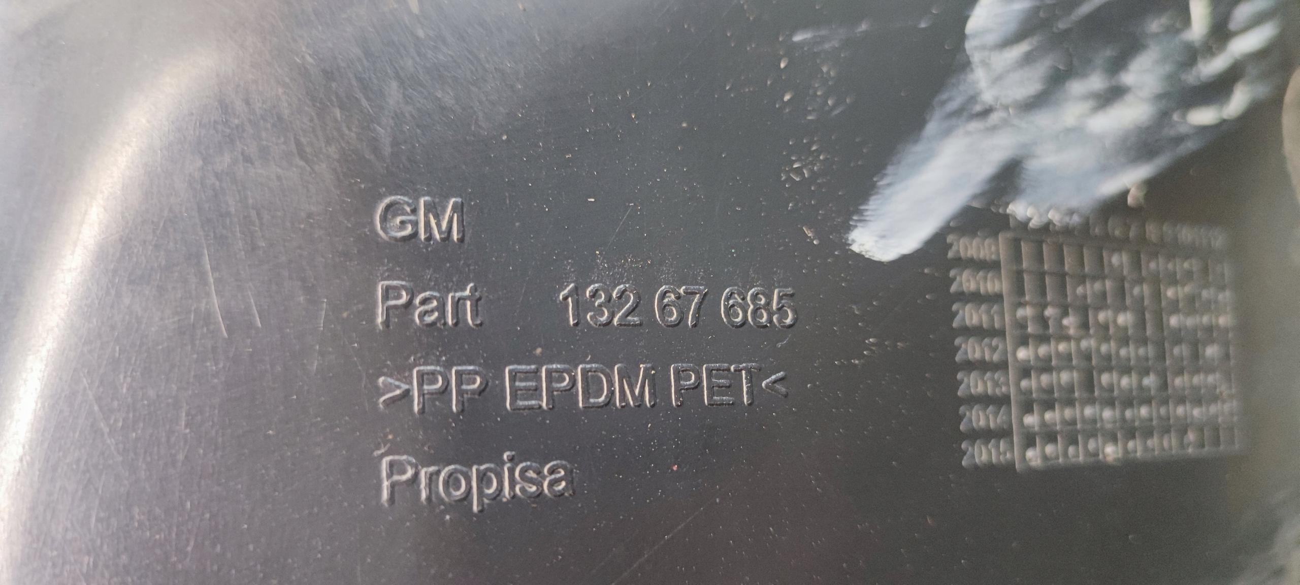 OPEL MERIVA B mudguard rear part rear. right complete