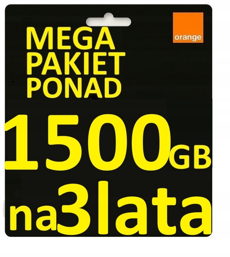 Internet Mobilny Na Kartę Starter Orange 1500 Gb 3LATA Sim Do Routera 4G 5G