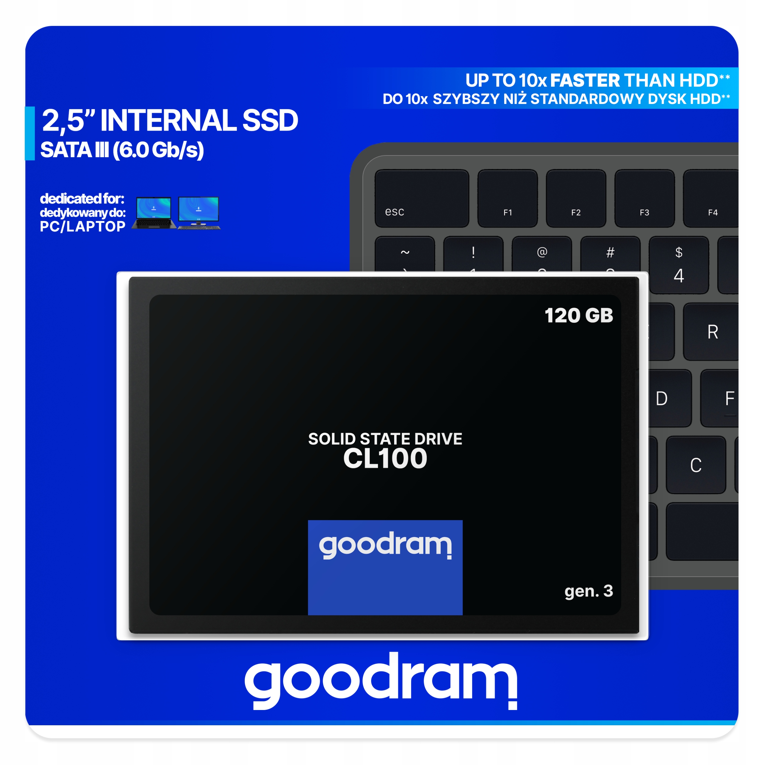 Dysk SSD GOODRAM 120GB CL100 Gen. 3 SATA III 2,5 Model CL100 Gen. 3