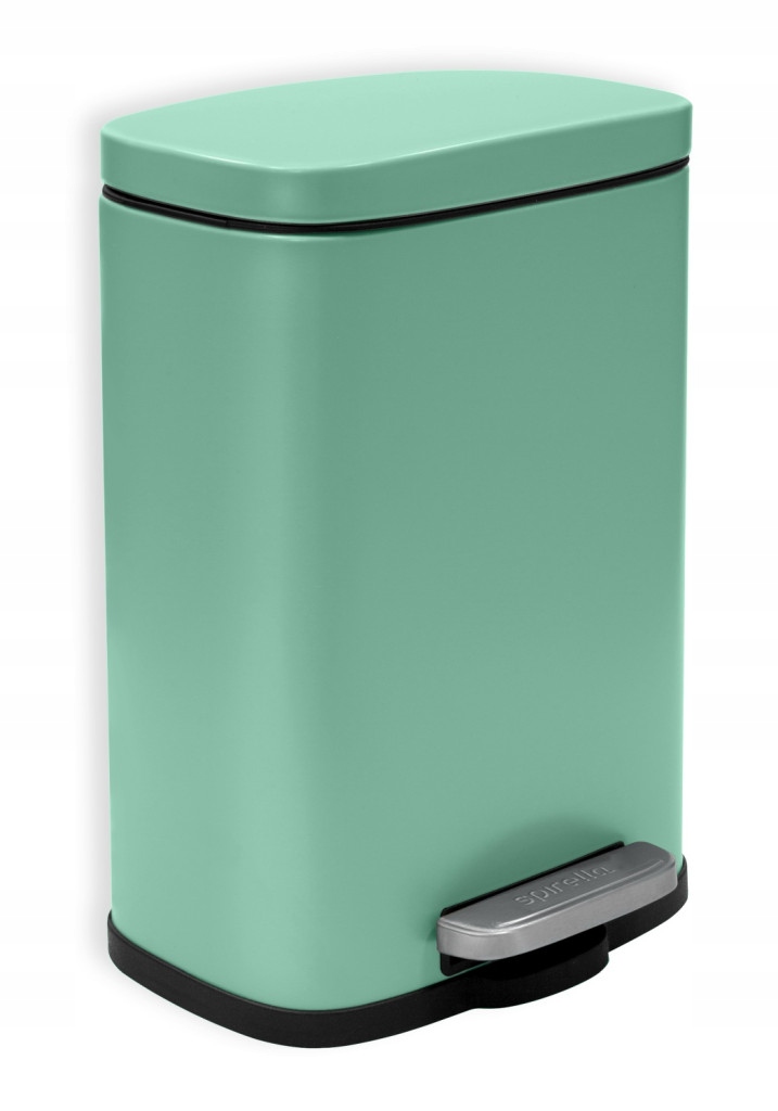 Levně Spirella pedálový odpadkový koš Akira matná zelená ocel 5 L 10.19838