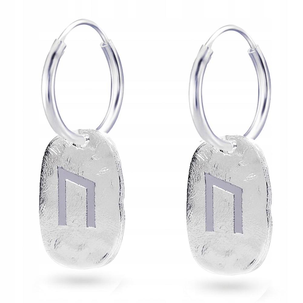 Runa Uruz Viking Stříbrné náušnice malé kruhy stříbro 925