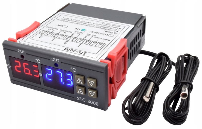 PODWÓJNY TERMOSTAT REGULATOR DO INKUBATORA 2w1 Marka inna