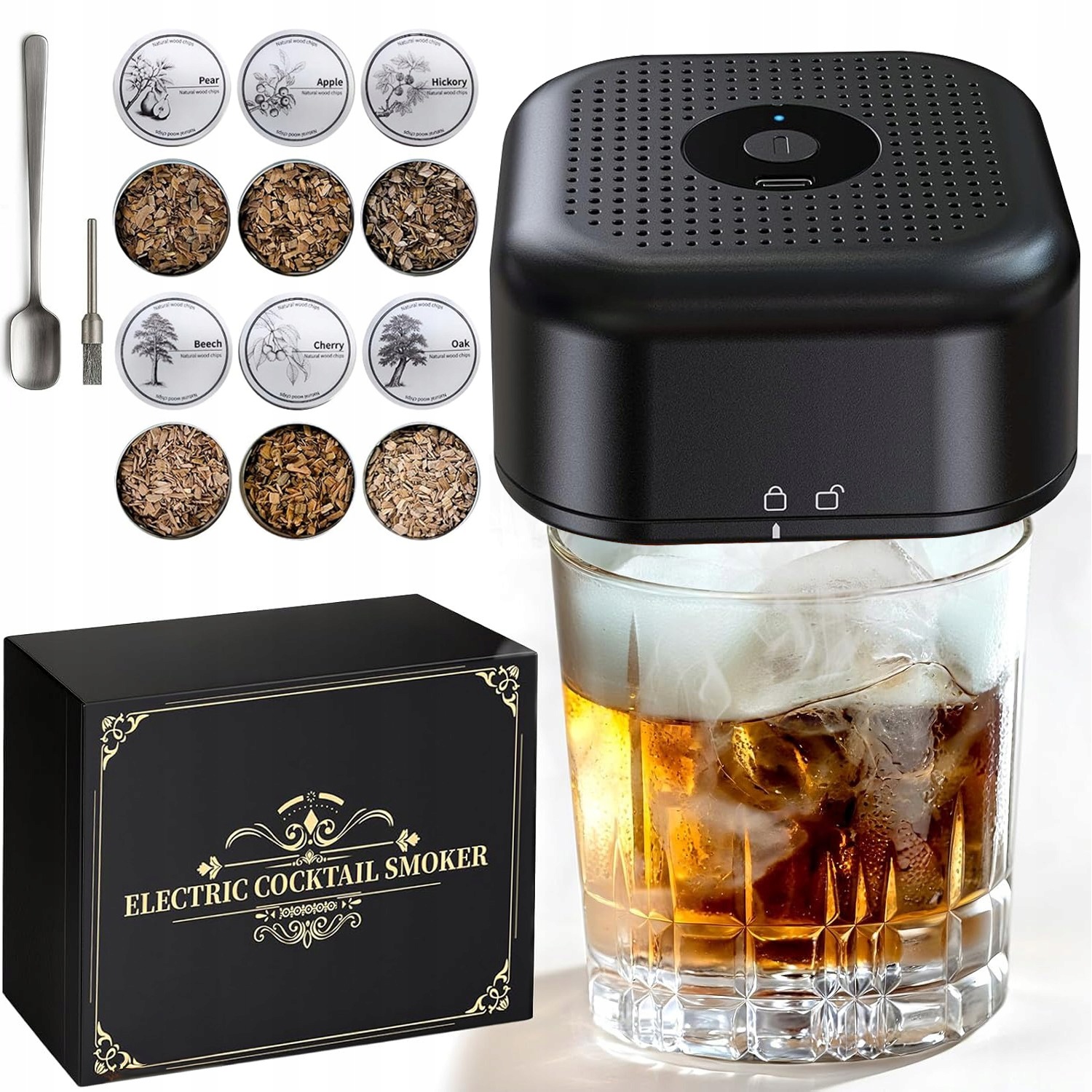 Sada Na Uzení Whisky Smoker S Nářadím, Na Nápoje, Barmanská