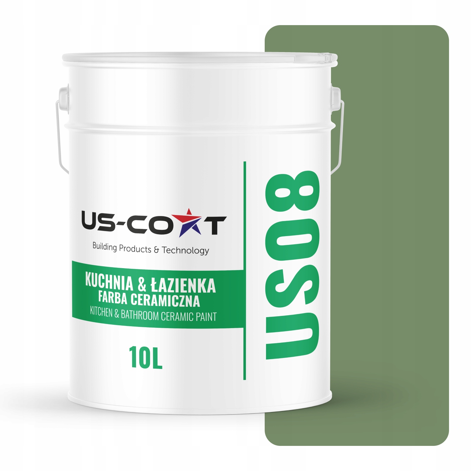 Keramická Farba Kuchyňa Kúpeľňa Zelená Tmavá H2123 Mat 10 L Nástenná