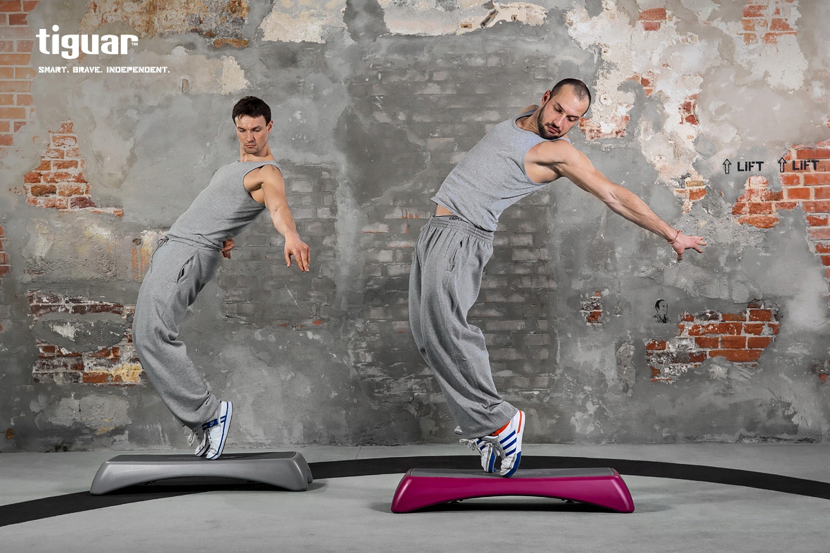 STEP Tiguar Trening Siłowy Fitness Wys. 15cm SZARY Rodzaj step