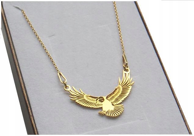 

Złoty naszyjnik Orzeł Jastrząb celebrytka Srebro