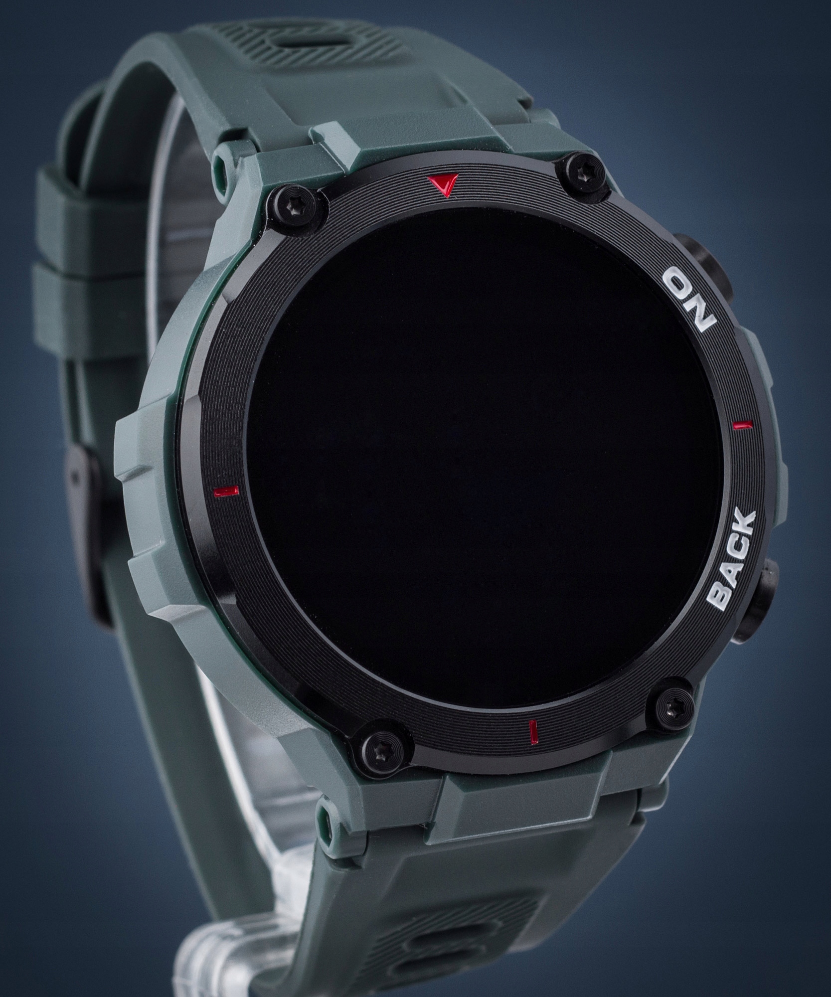 Smartwatch męski Garett GRS Zielony Multifunkcje Materiał paska inny