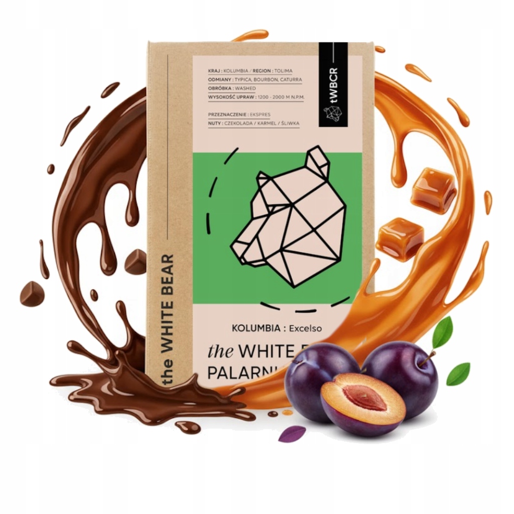 Levně Káva Wbc čerstvě pražená Arabica Colombia Excelso 1kg čokoláda