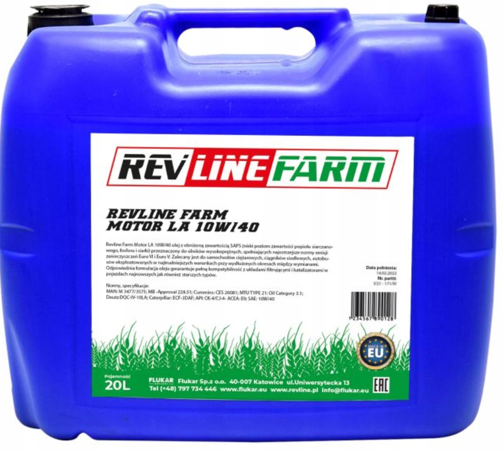 Revline Farm Motor LA 15W40 op. 20l Producent Revline
