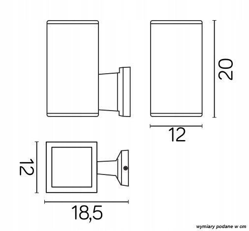 Kinkiet zewnętrzny Adela 8002 AL Suma Materiał dominujący metal