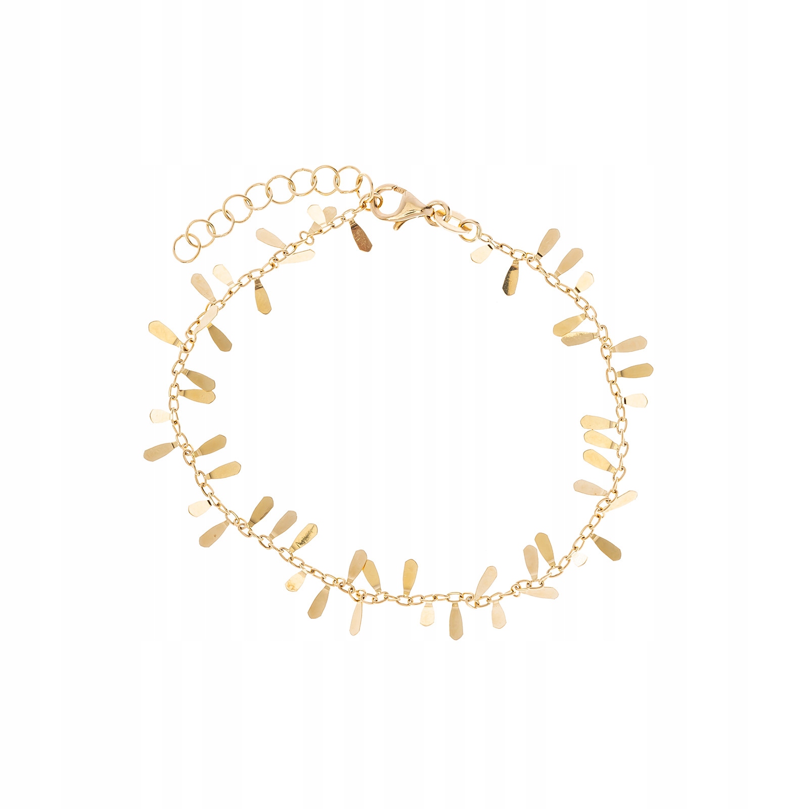 Zlatý náramek 585 s vibrujícími plechy II