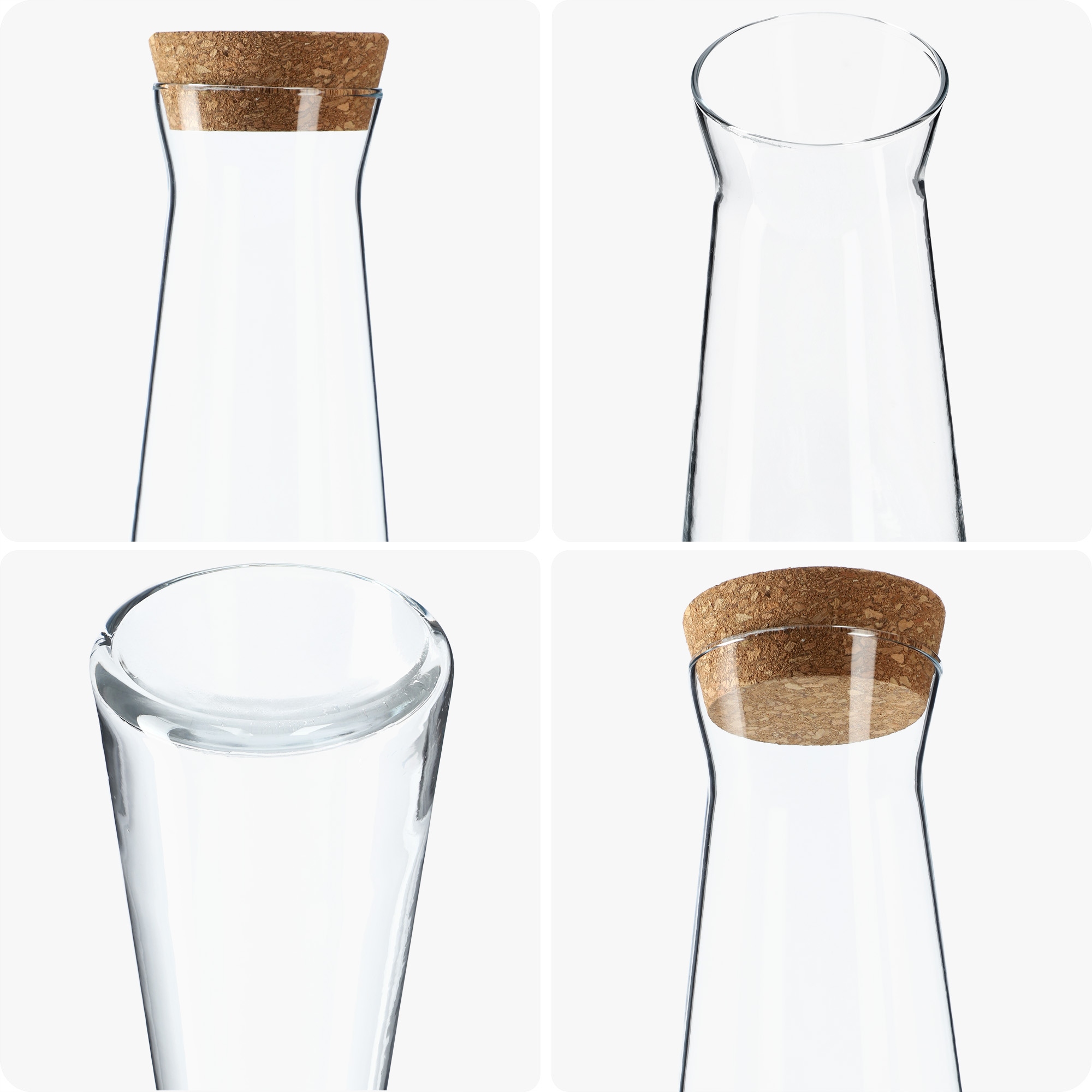 2x KARAFKA SZKLANA DZBANEK Z KORKIEM 1L NA WODĘ LEMONIADĘ SOK Waga produktu z opakowaniem jednostkowym 0.54 kg