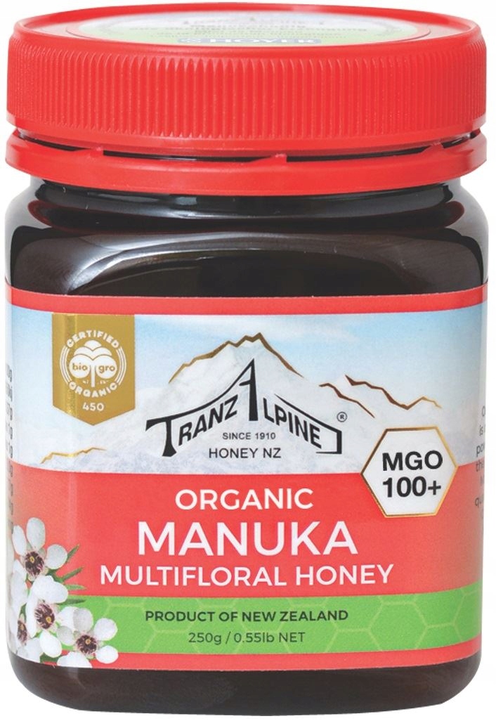 Manukový Med Mgo 100+ Bio 250 g Tranzalpine