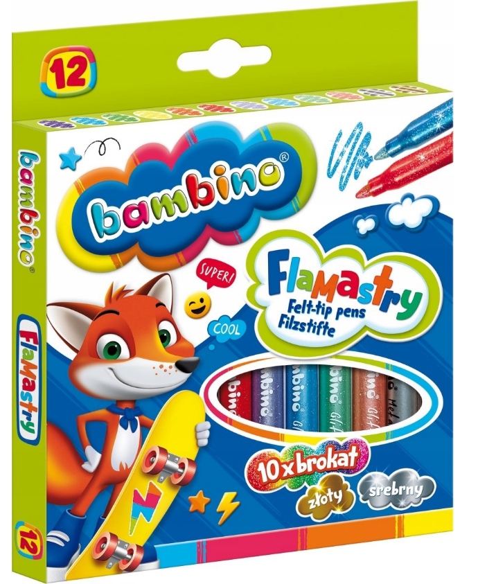 

Flamastry Brokatowe 12 Kol Bambino