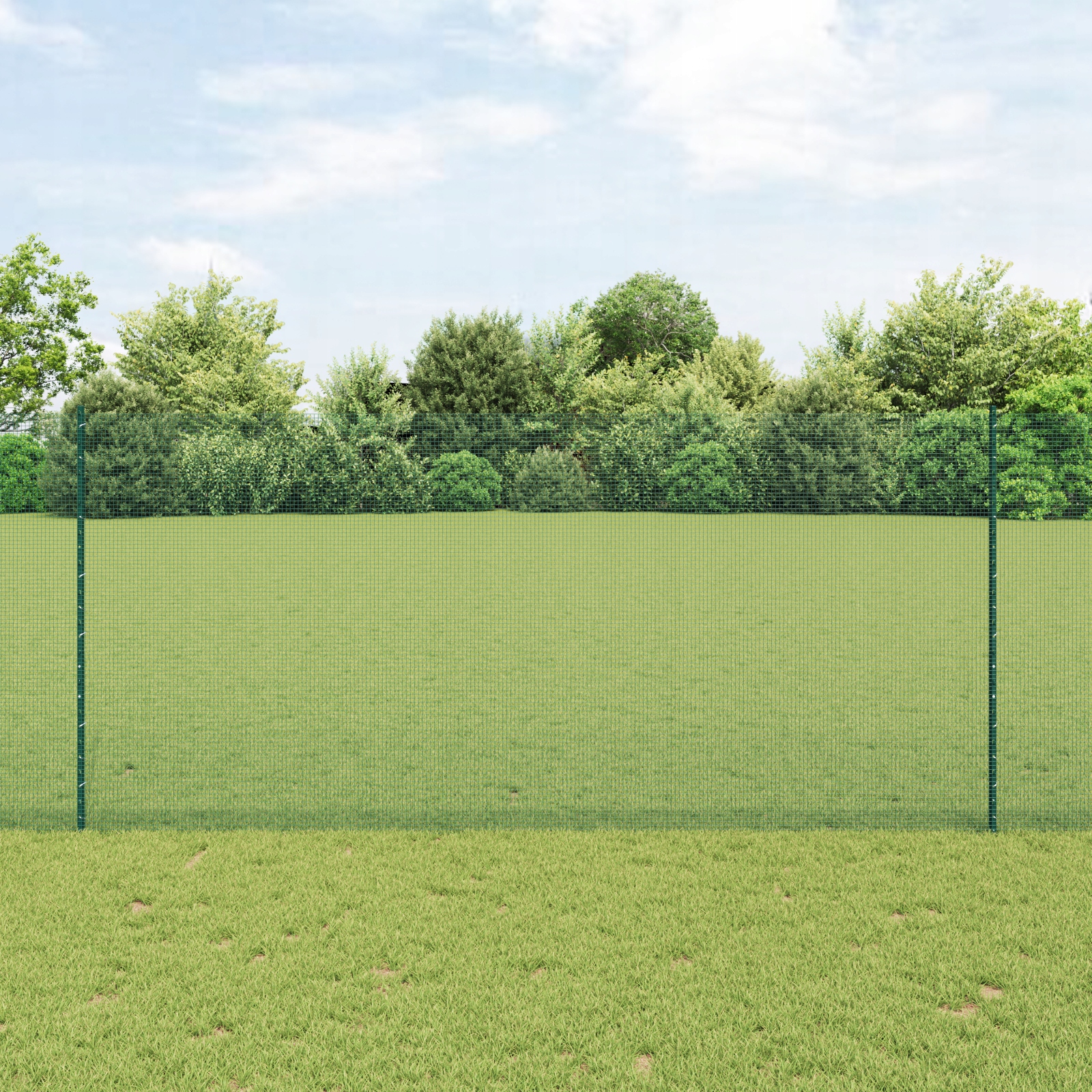 Svářený drátěný plot s 11 U sloupky Zelená 1.4x25 m Ocel Green 3336487