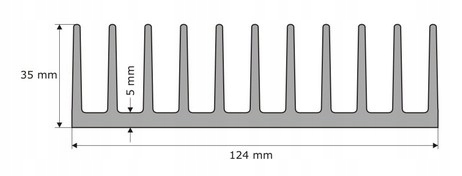 RADIATOR A5724 100x124x35mm 1,4K/W Producent Inna
