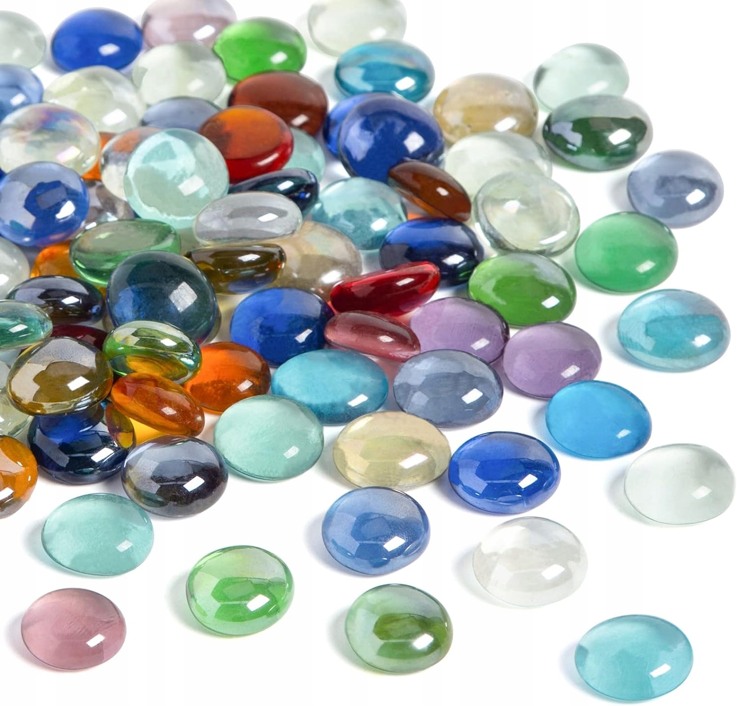 Levně Skleněné Kamínky Nugetky Na Ozdobu Dekorace Květin V Zahradě 900 g