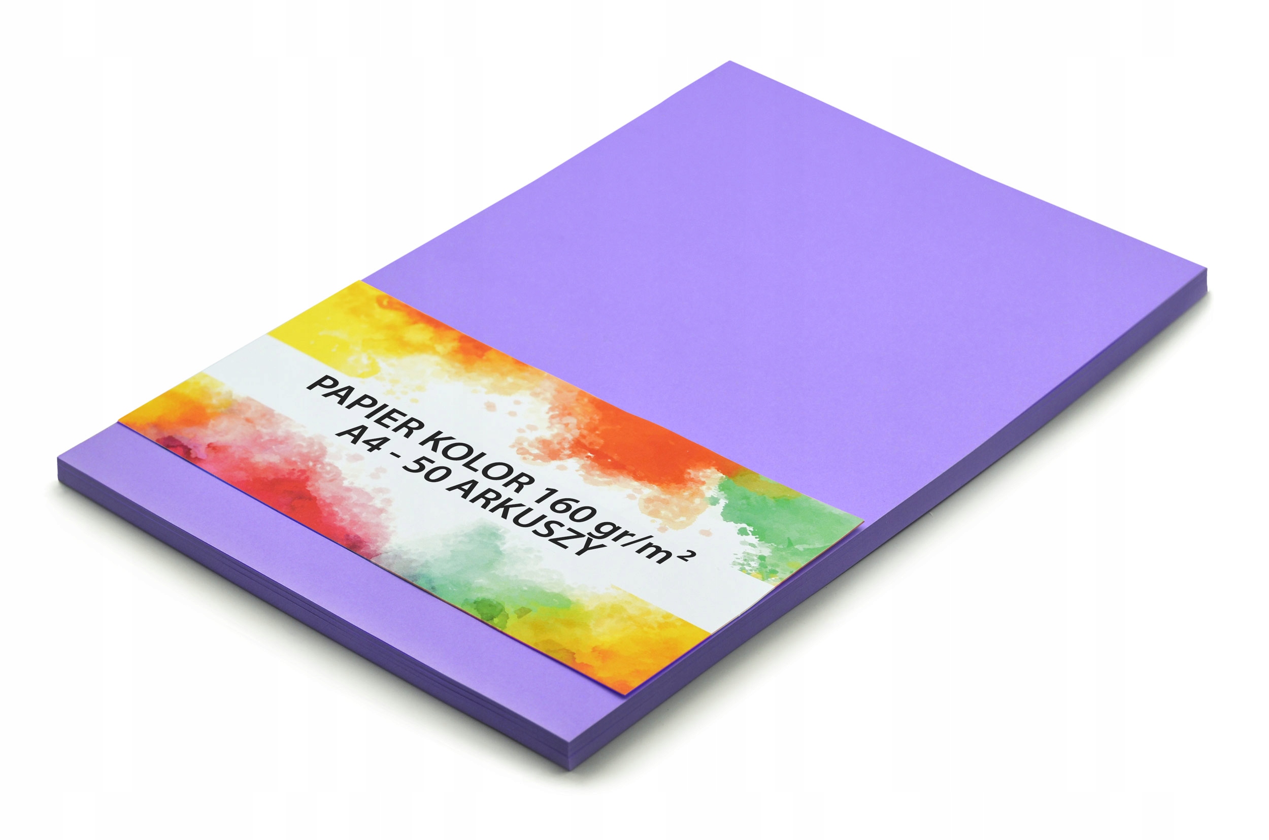 

Papier kolorowy A4 brystol 160g 50 ark fioletowy
