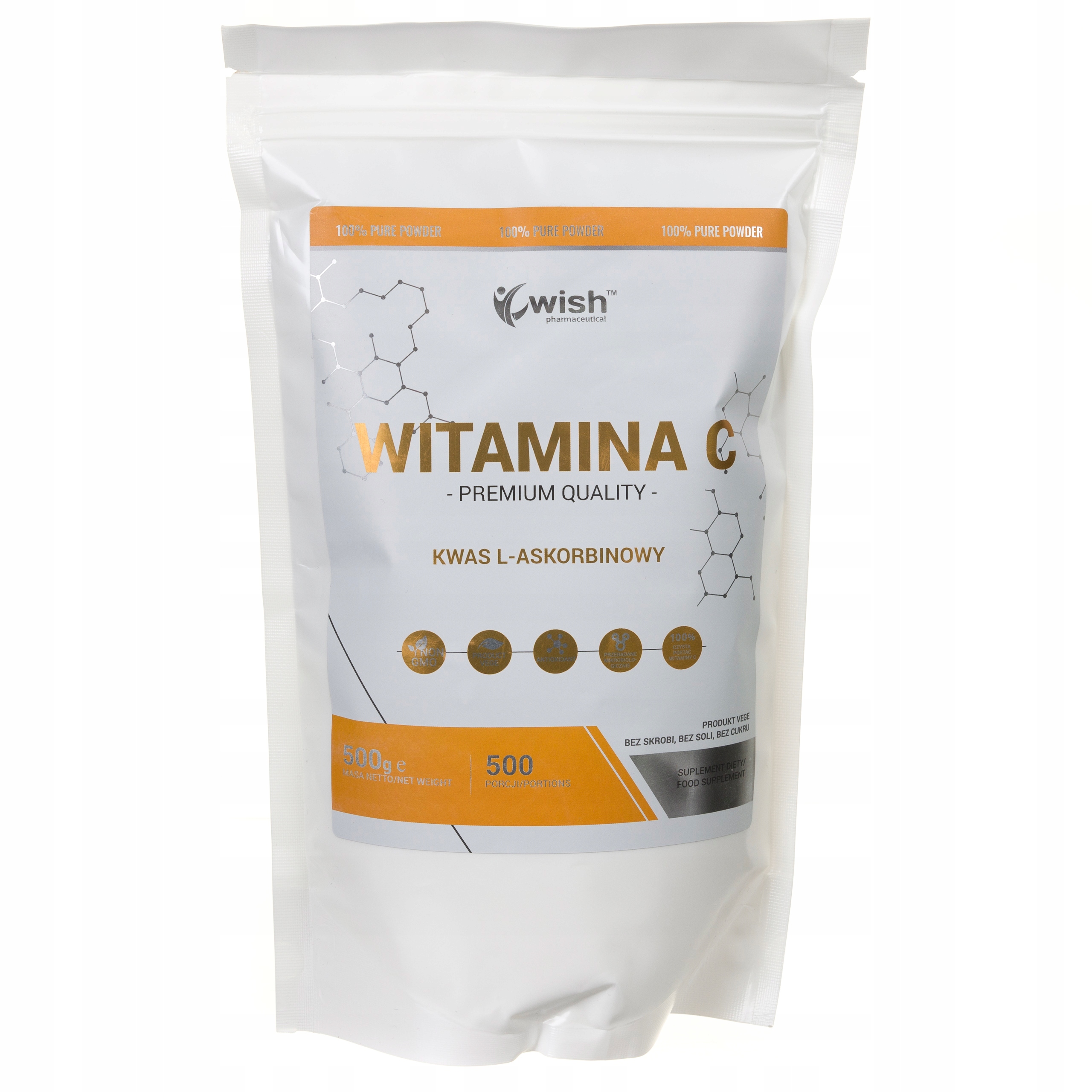 VITAMIN C 1000mg 500g PROSZEK Kwas L-Askorbinowy ODPORNOŚĆ ANTYOKSYDANT — 3